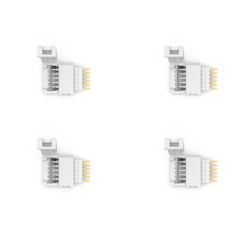 Litcessory 6-Pin to Cut-End Connector Compatible with Philips Hue Light Strip Plus, Hue Bridge & Smart LED Strip Lights â€“ LED Strip Connector for Custom Lighting (4 Pack, White - Standard 6-PIN V3) - Image 5